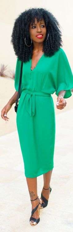 green asos dress