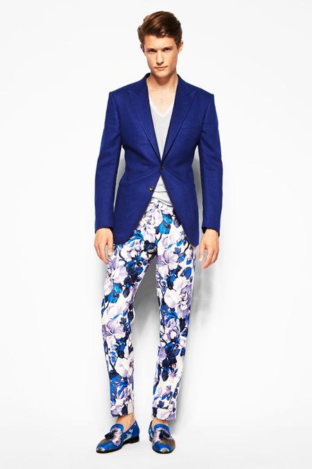 men's print pants floral by Tom Ford