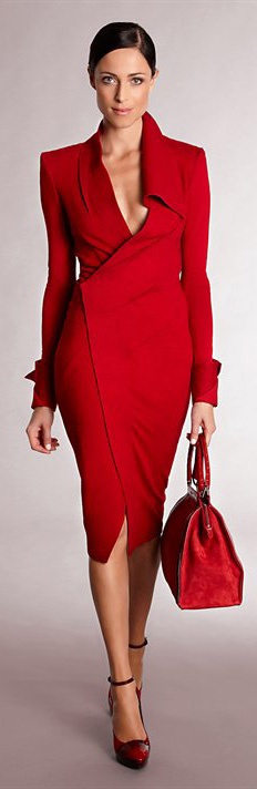 50 plus fashion red dress