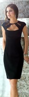 black dress with large neckline
