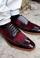 men's burgundy brogue shoes