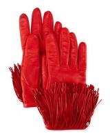 Valentine's Day gifts DVF fringe red gloves