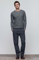 mens' gray sweater and pants