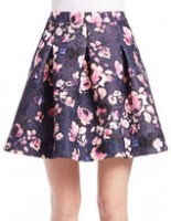 Spring Fashion Under $200 floral skirt blue and pink