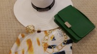 Gold Cup, Preakness, Kentucky Derby Looks, Duchess M green clutch, gold jewelry, hat