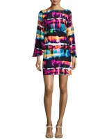 alice and trixi print flutter sleeve dress