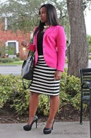 Inspiring Ways to Wear Spring Prints, full figure women wearing stripes