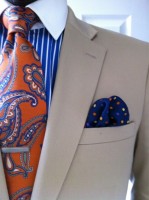 Men's Outfits Kentucky Derby Gold Cup, men's print tie and pocket square