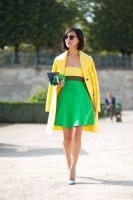 Spring Colors Brighten Looks, yellow and green dress