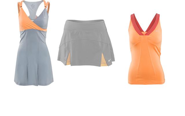 Sporty Chic Spring Sportswear, gray and peach tennis outfits