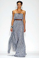 Nauti Nautical Style, blue and white print maxi dress new