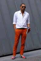 Top 5 Men's Summer Shoes, men's orange pants and espadrilles