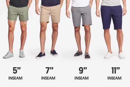 men's shorts lengths