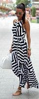 black and white print maxi dress