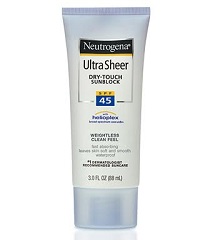 Beach bag essentials, Neutrogena sunscreen