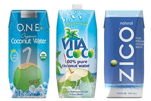 Beach bag essentials, coconut water