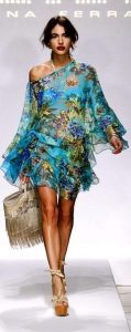 Labor Day Style...Miami outfit, flowy chiffon print sundress
