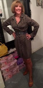 Transition to Fall dresses, Keula Binelly couture striped shirtdress