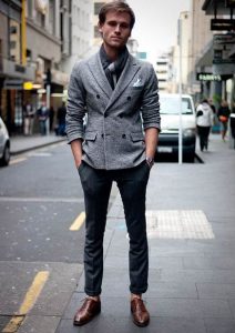 Men's business casual, men's cardigan jacket