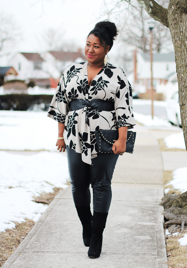 What To Wear With Leather Leggings Plus Size Women's