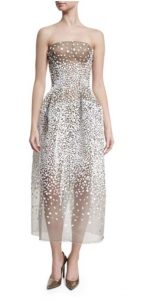 Zac Posen strapless sequined illusion gown