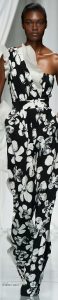 spring prints 2017 floral, Emmanuel Ungaro 2017 one shoulder floral jumpsuit