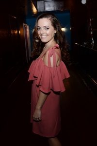 DC fashion blogger Kristen Hossick wearing ruffle Misa Los Angeles dress from Refine