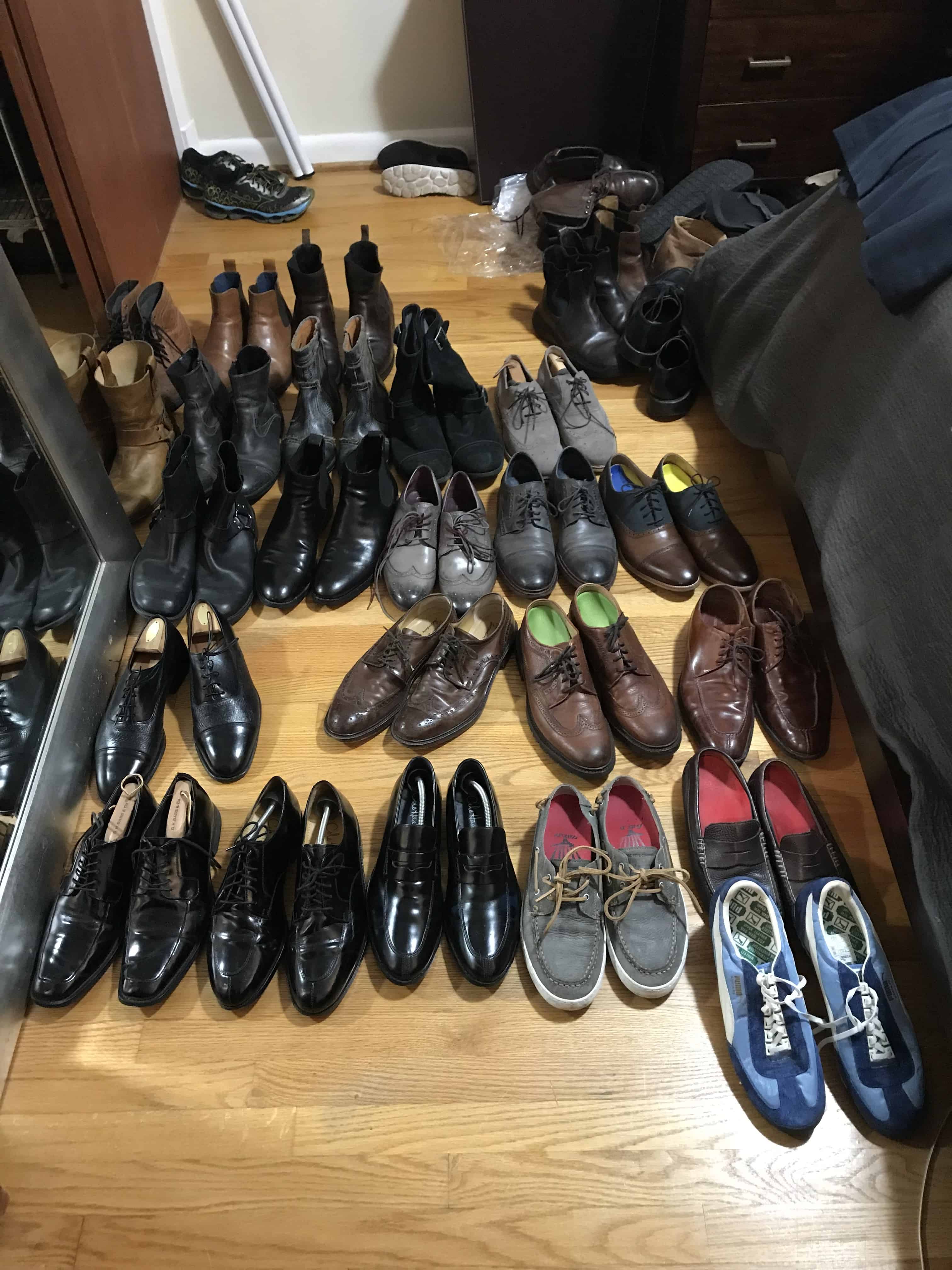 Client Style Profile: Men's Closet Edit, men's shoe closet