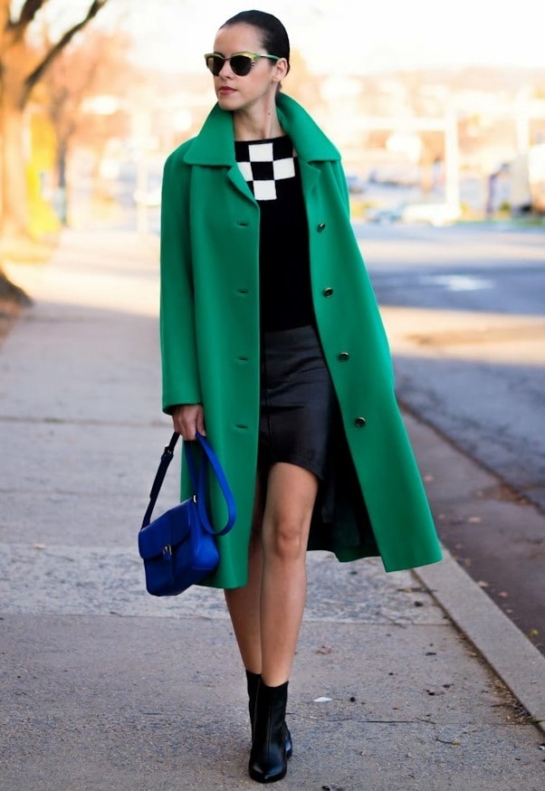 Navy hotsell green coat