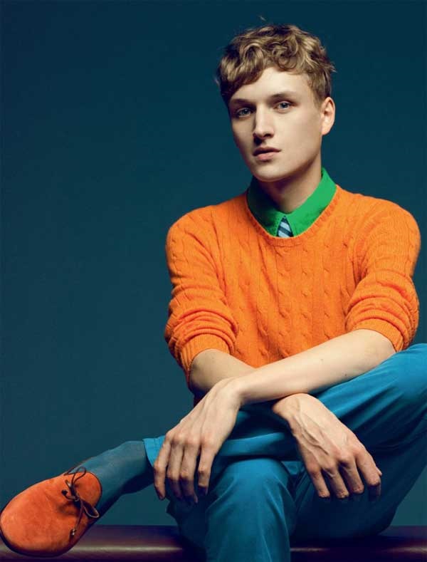 5 must have spring shoes for men, men's dress slippers, orange sweater and orange dress slipper-min