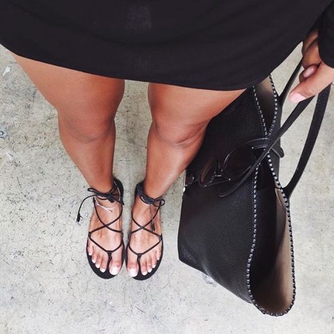 7 Things You Shouldn’t Have in Your Closet After 30, plastic flip flops, black strappy flat sandals