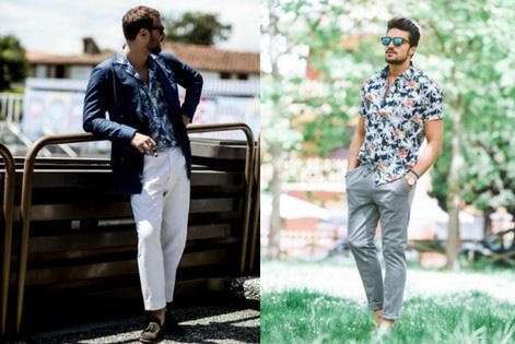 Men's summer shirting. Camp shirt vs. button-up