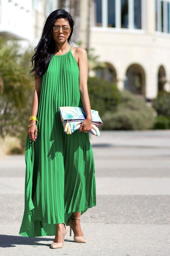 The Easiest Way to Take Your Look from Day to Night, day to night maxi dress, green maxi dress