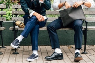 7 Things You Should Never Wear on a Date, white socks with dress shoes