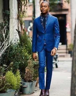 Men's Fall Fashion Staples 2018, chelsea boot, blue suit, denim shirt, red leather chelsea boots
