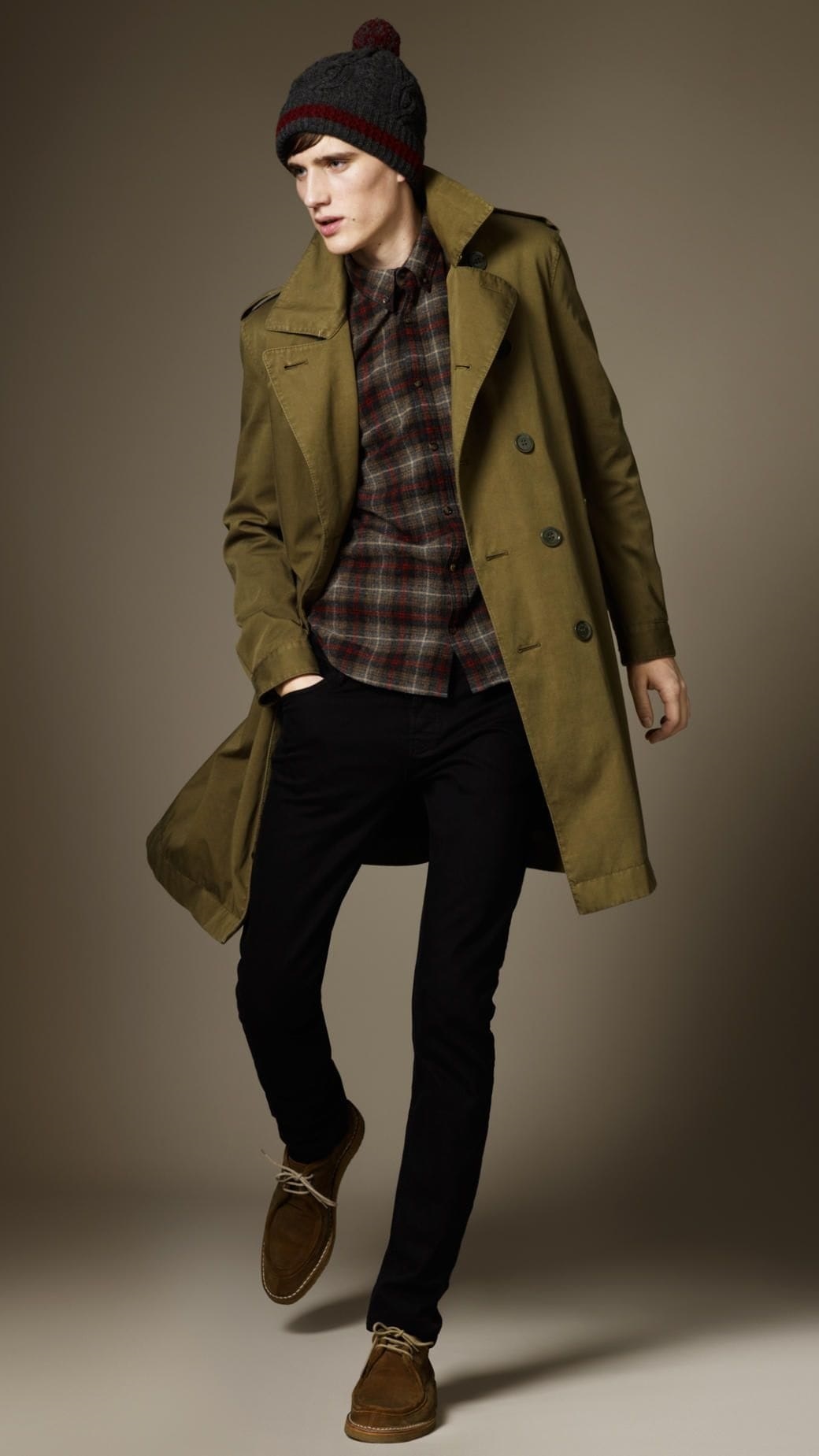 Men's Fall Fashion Staples 2018, trench coat, men's Burberry olive green trench coat