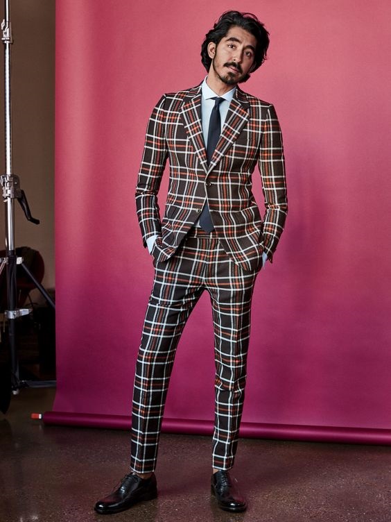 Men's Holiday Style, men's bold plaid suit