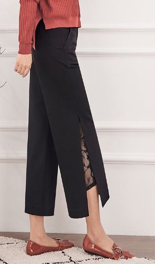 Are Pants the New Clothes du Jour? split seam cropped black pants with sweater and flats