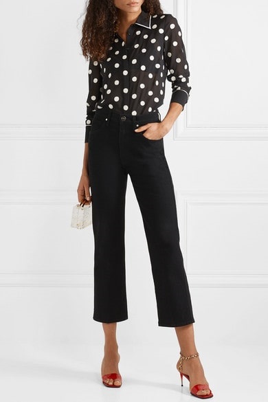 Style Rules to Break, sequins at night, sequin blouse, ALICE + OLIVIA Vina sequin-embellished chiffon blouse