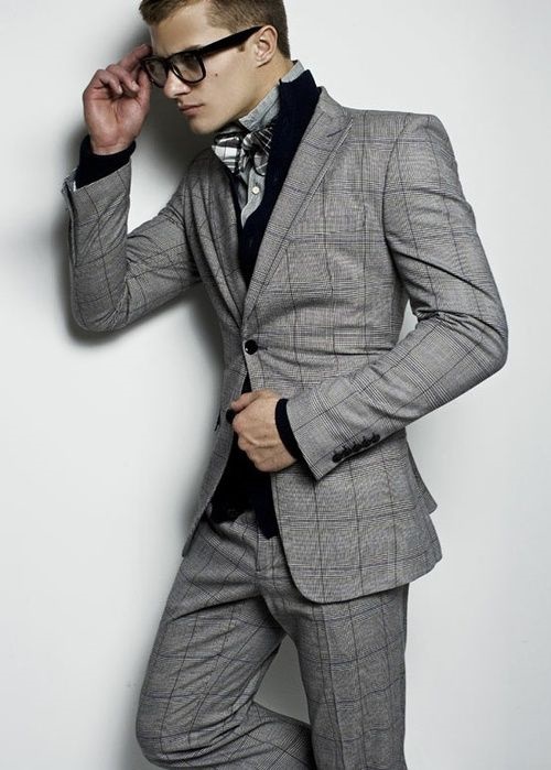 Tricks to Make a Cheaper Suit Look More Expensive, classic suit colors and prints, men's gray windowpane suit