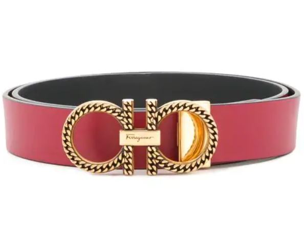 Valentine's Day Gifts for the Someone Special, men's red belt, Ferragamo double Gancio red belt