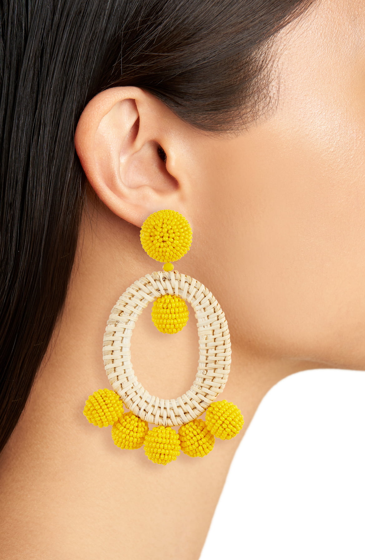 Spring's Must Wear IT color yellow, yellow jewelry, Sachin & Baby panama drop earrings