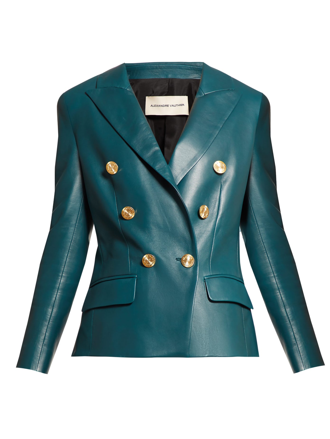 Fall Into Autumn 2019 Colors, forest green, green leather double breasted jacket