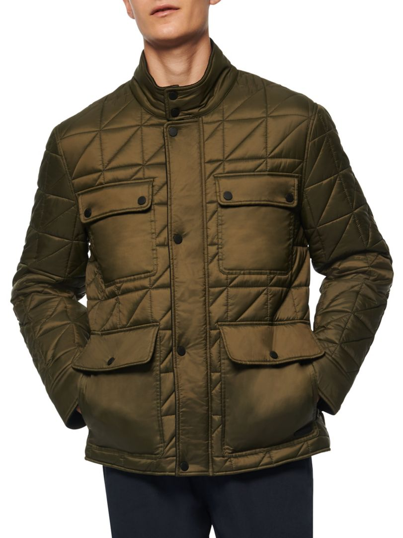 Get an Edge Up on Fall Outerwear, men's puffer jacket, Marc New York brickfield quilted jacket