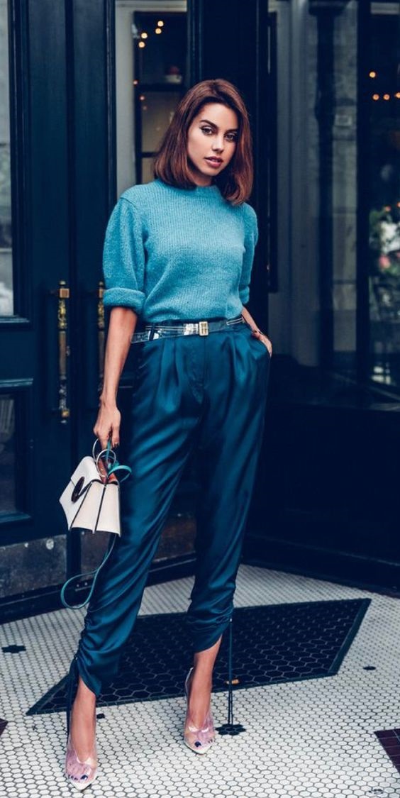 Tonal Dressing, green and blue outfits, Viva Luxury