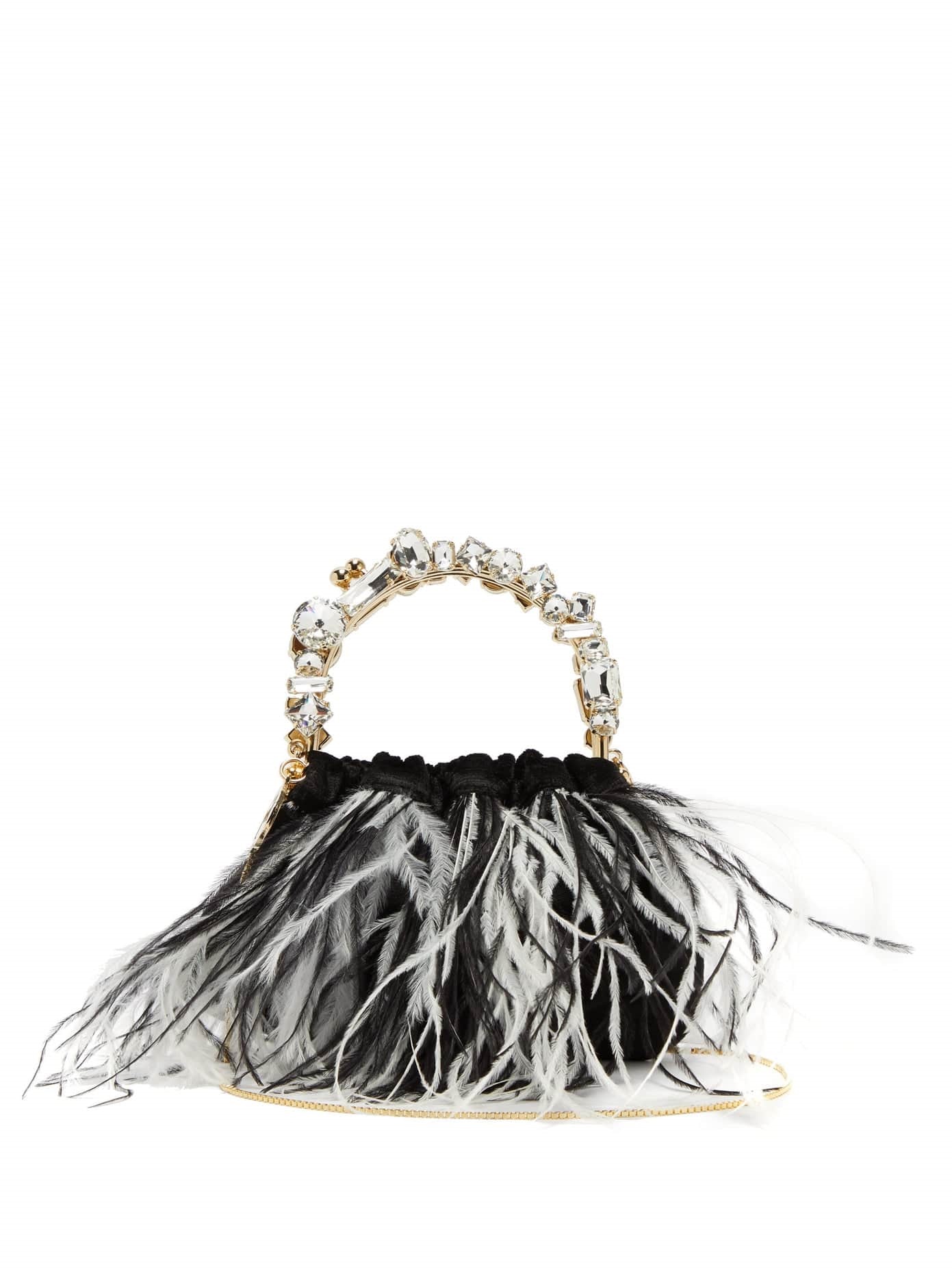 What to Wear this Holiday Season, feathers, feather purse, ROSANTICA ...