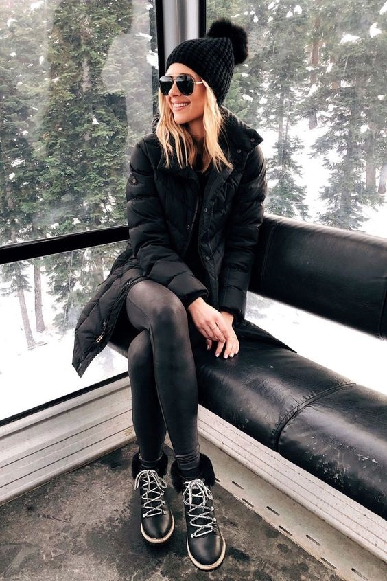 Vail Style…What to Wear and Where to Shop, leather leggings and coated  jeans for Vail, leather leggings winter outfit-min
