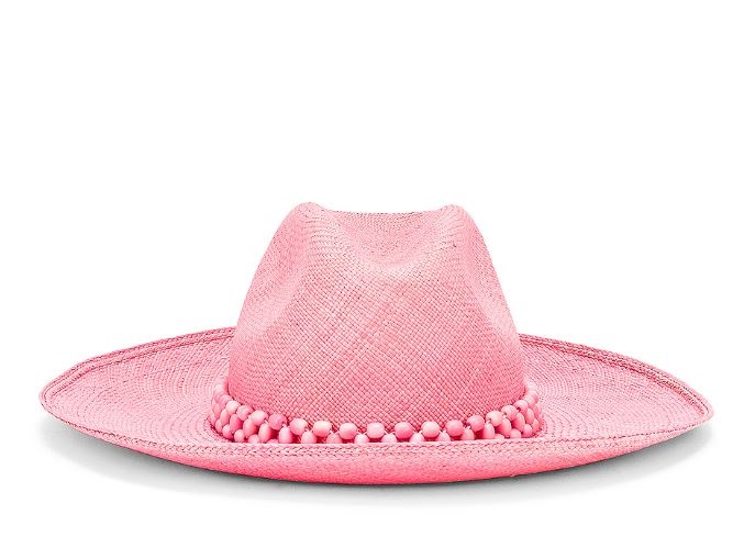 Summer Must-Have Accessories, straw hat, Artesano peoni beaded hat, pink beaded straw hat