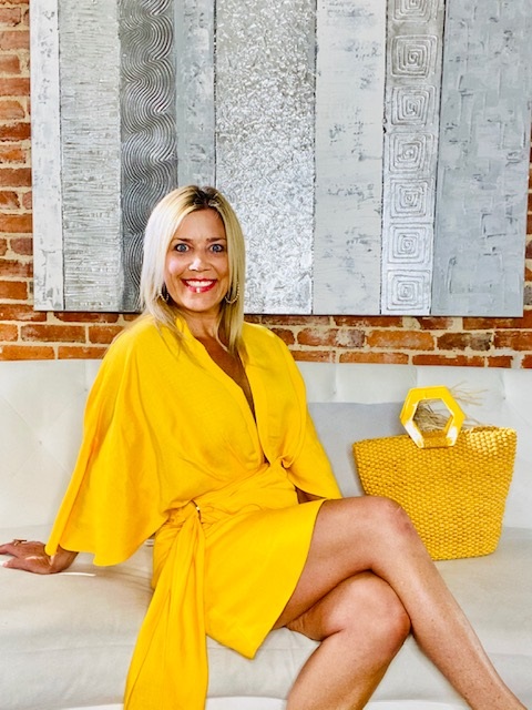 Stylish and Sunny Looks for Labor Day Weekend, Kelley Kirchberg, Divine Style personal stylist, yellow dress