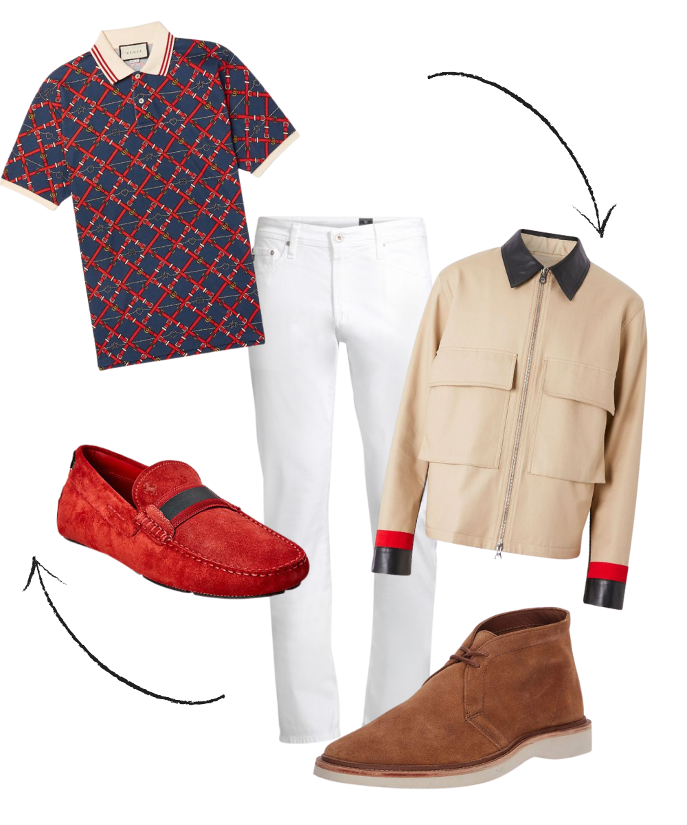 How to Transition Summer Pieces to Fall, men's white jeans, wear now wear later